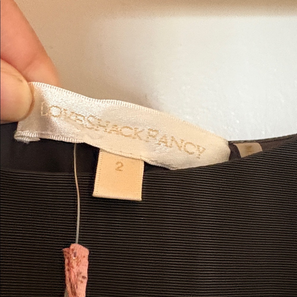 Love shack fancy black spin minidress wedding guest  large bow in back size 2 - Picture 11 of 13